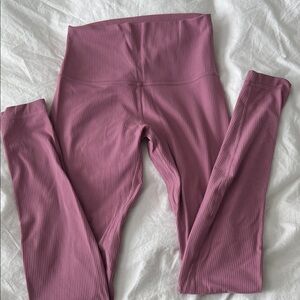lululemon athletica Ribbed Align Mauve Leggings